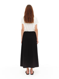Skirt with elastic waistband in Black