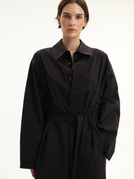 Lightweight Trench Coat in Black