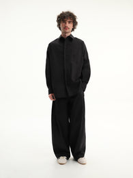 Unisex Voluminous Black Shirt