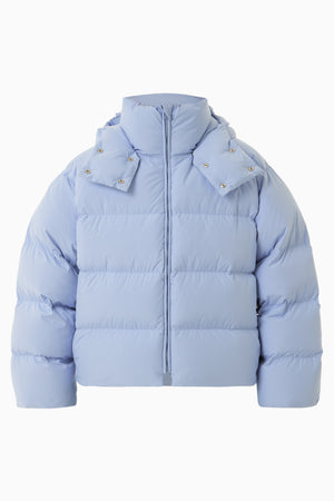 Short oversize down jacket blue