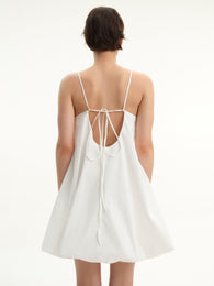 Voluminous White Mini Dress