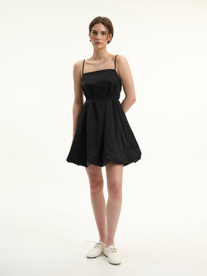 Voluminous Black Mini Dress – KATSURINA EN