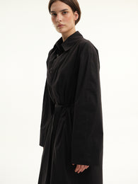Lightweight Trench Coat in Black