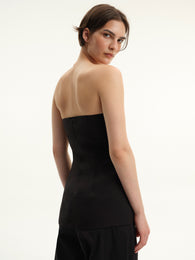 Black Strapless Top
