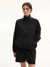 Stand-Collar Jacket in Black