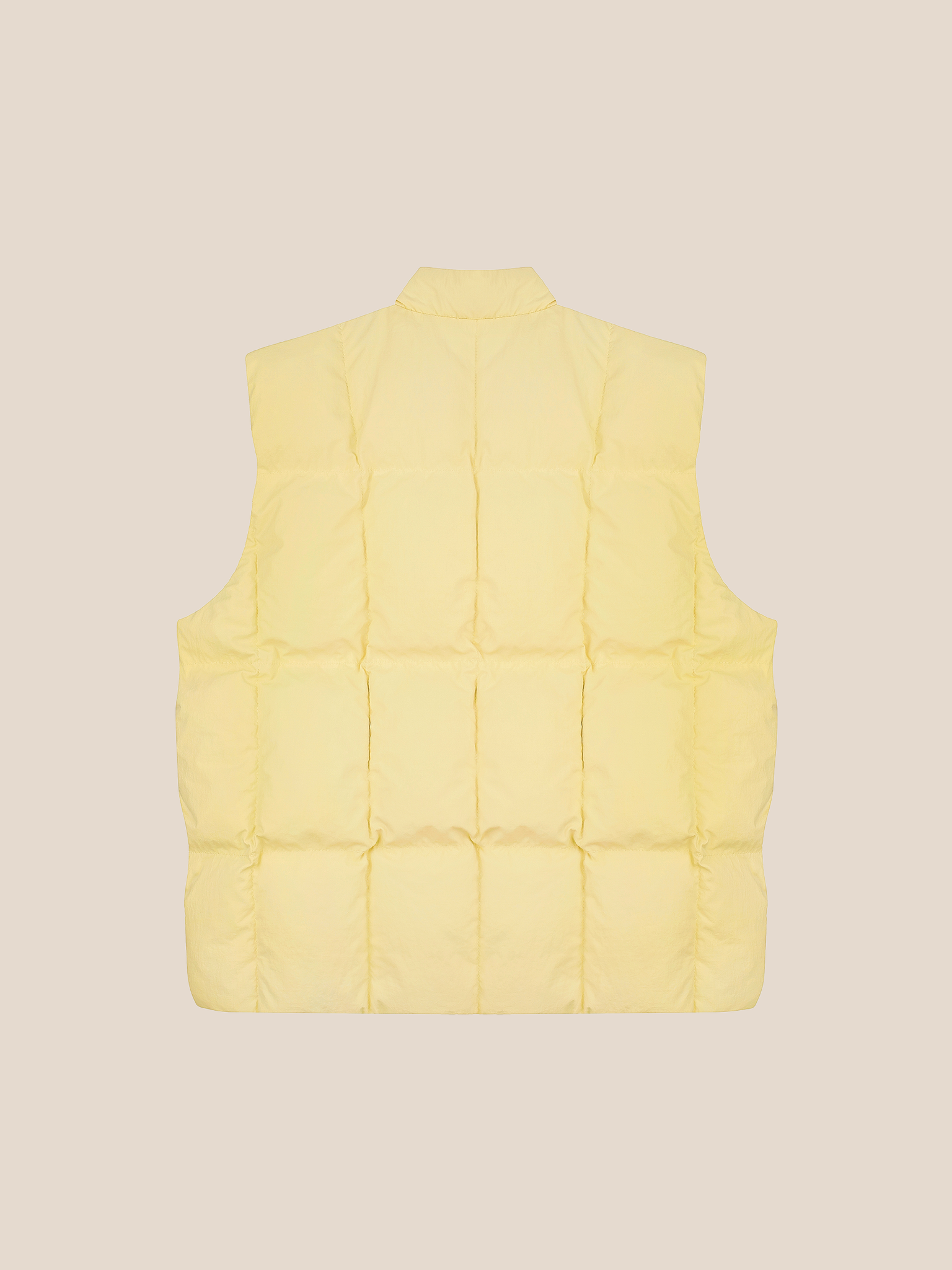 Down Vest in Soft Yellow