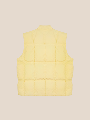 Down Vest in Soft Yellow