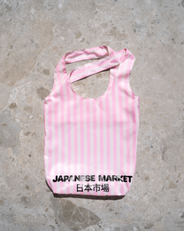 Pink striped shopper "Japanese Market"