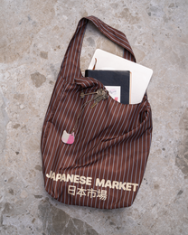 Brown striped shopper "Japanese Market"