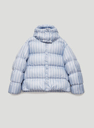 Oversize down jacket with a blue stripes KATSURINA + JUL