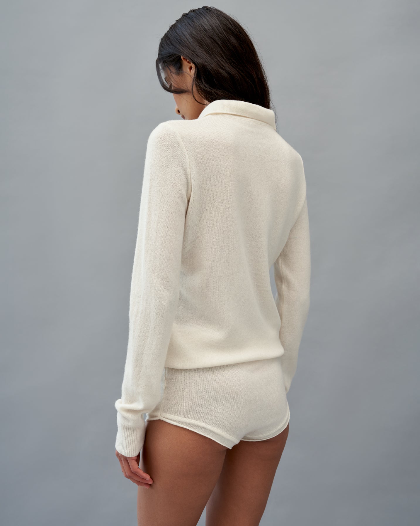 Milk knitted cropped shorts with cashmere addition KATSURINA + JUL