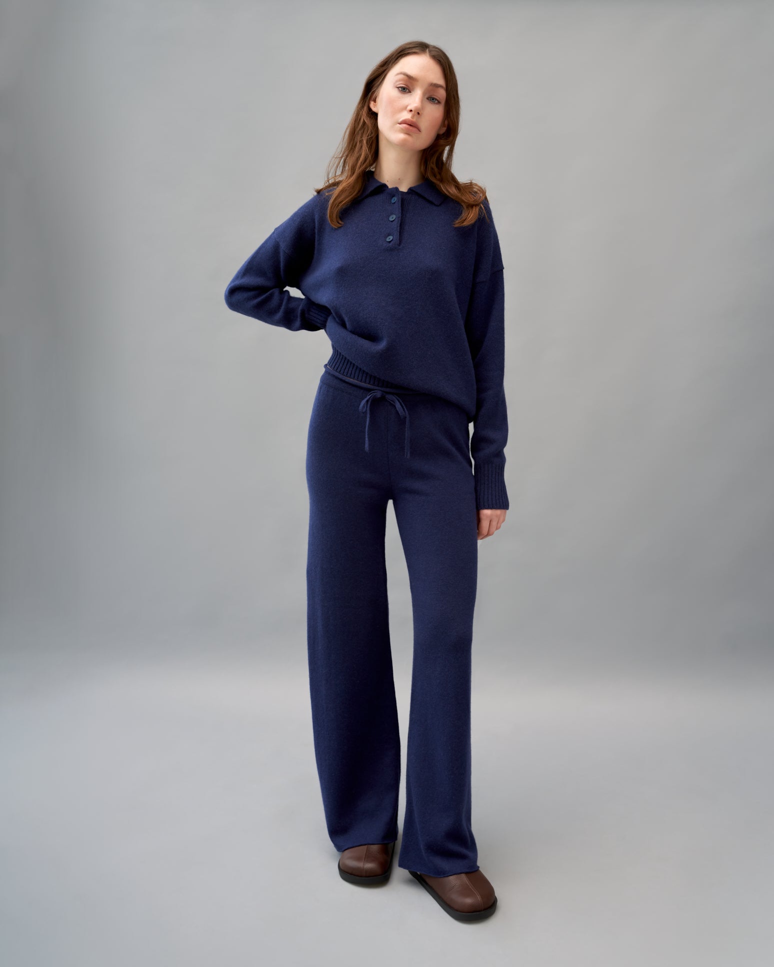 Blue knitted pants with cashmere addition KATSURINA + JUL