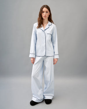 Blue striped cotton pajama shirt KATSURINA + JUL
