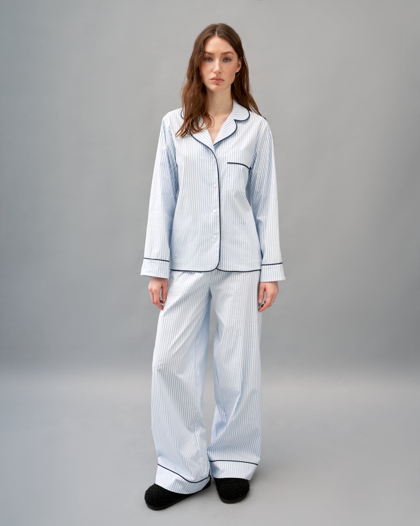 Blue striped cotton pajama pants KATSURINA + JUL