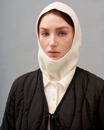 Milk knitted hood with cashmere addition KATSURINA + JUL