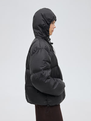 Slim black down jacket