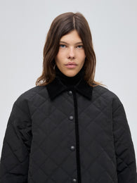 Quilted jacket in black