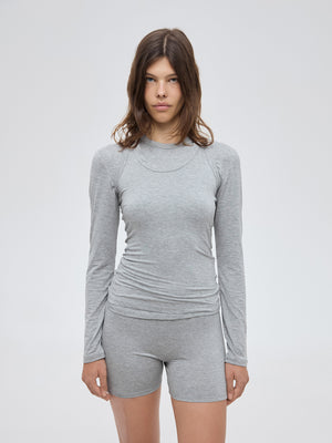 Longsleeve melange grey '25