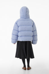 Short oversize down jacket blue