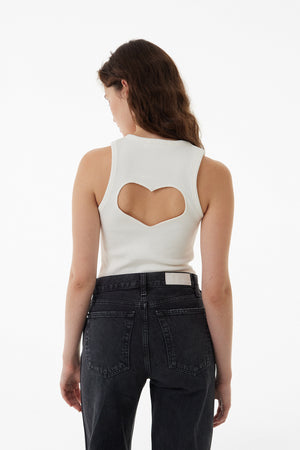 Tank top with a heart white