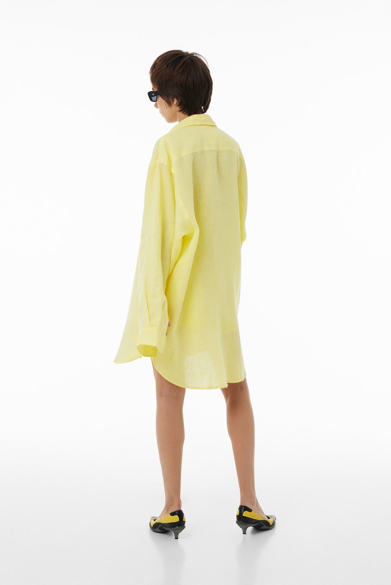 Oversize linen shirt SS23 yellow