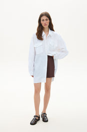 Oversize linen shirt white