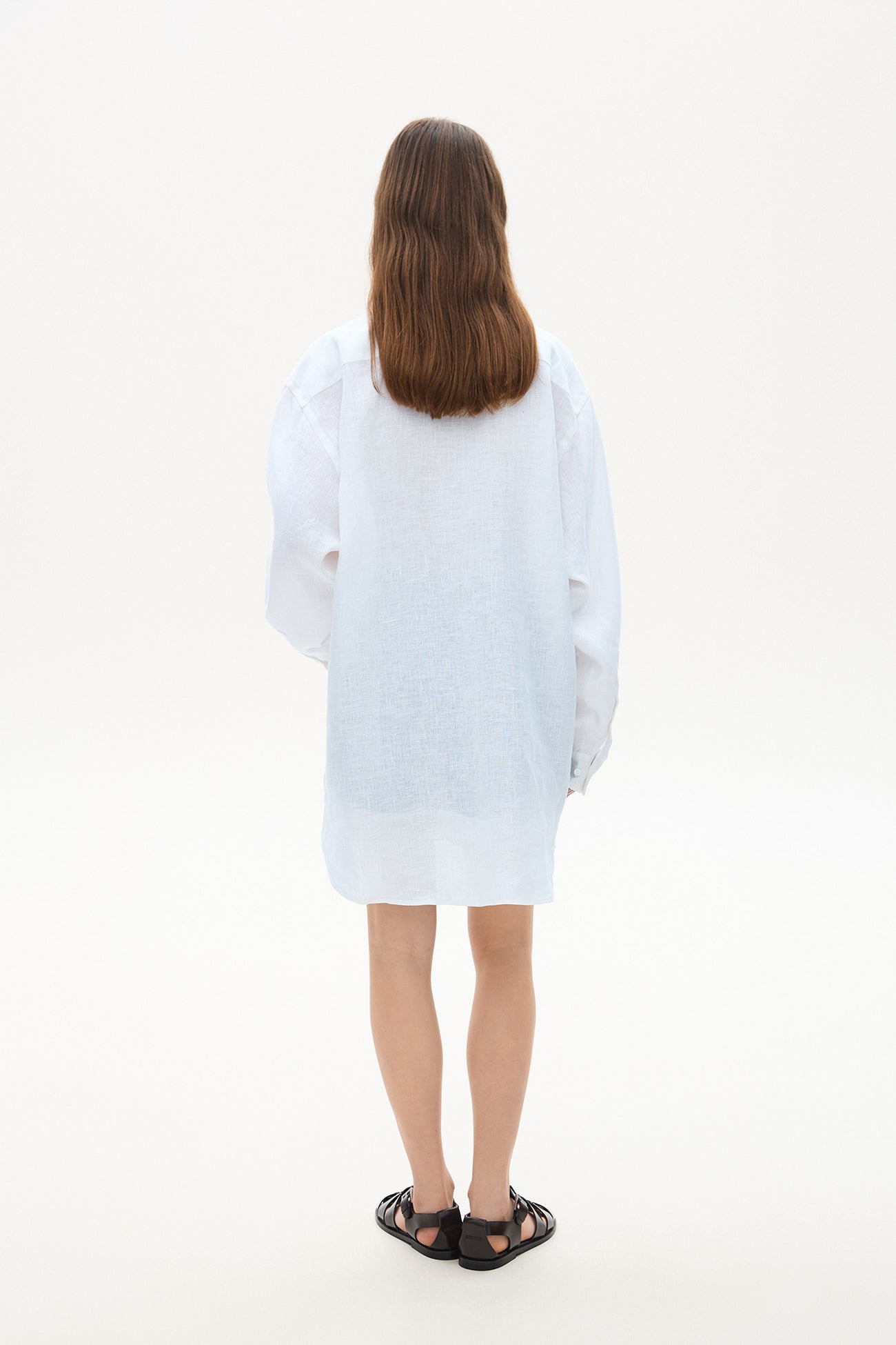 Oversize linen shirt white