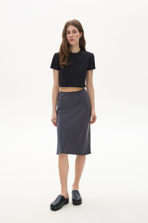 Midi skirt graphite
