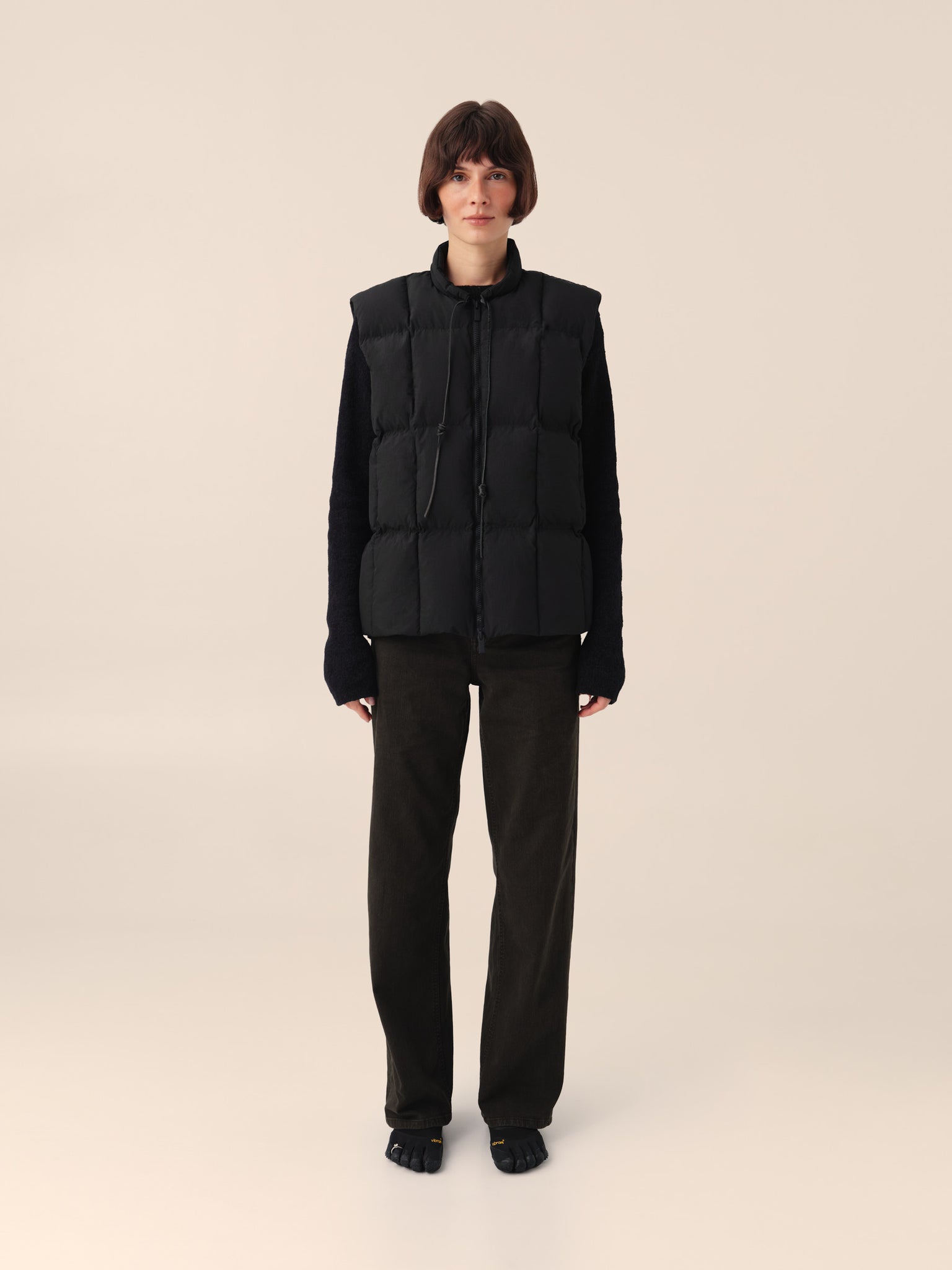 Down Vest in Black