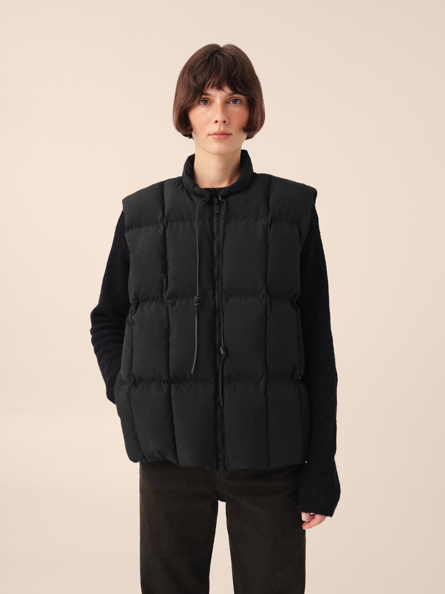 Down Vest in Black