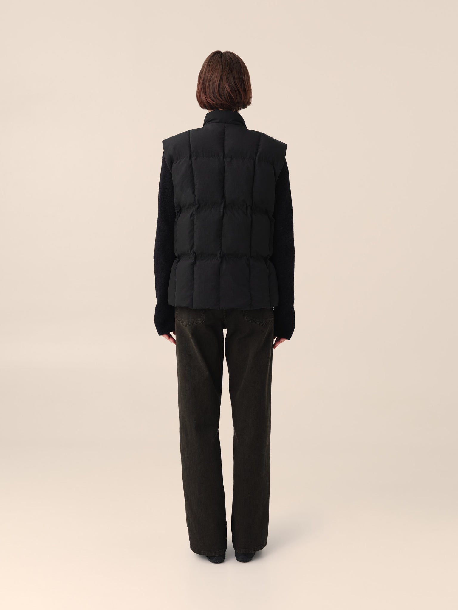 Down Vest in Black