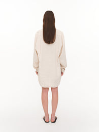 Loose-fit linen shirt ivory