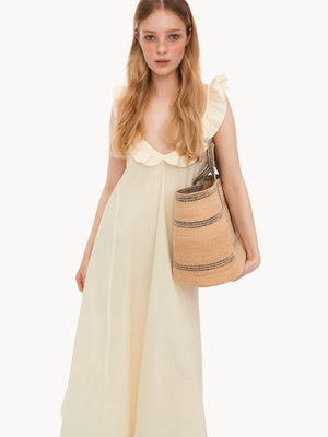Ruffles dress in ivory