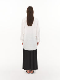 Loose-fit linen shirt white