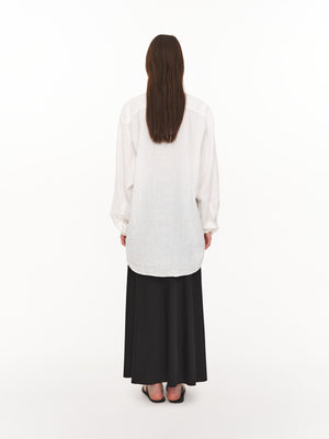 Loose-fit linen shirt white