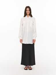 Loose-fit linen shirt white
