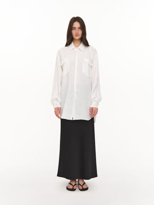 Loose-fit linen shirt white