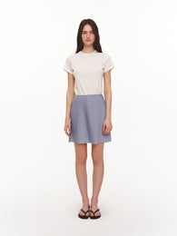Satin mini skirt blue