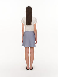Satin mini skirt blue