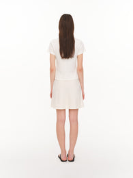 Satin mini skirt ivory