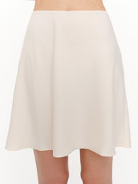 Satin mini skirt ivory