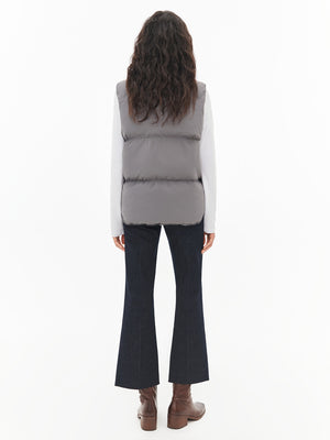 Basic insulated vest in grey