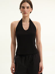 Black Halter Top