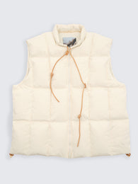 Down Vest in Milk