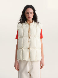 Down Vest in Milk