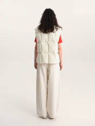 Down Vest in Milk