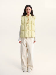 Down Vest in Soft Yellow