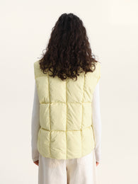 Down Vest in Soft Yellow