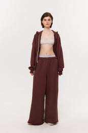 Zip hoodie SS23 brown burgundy
