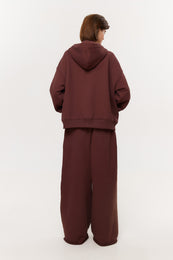 Zip hoodie SS23 brown burgundy